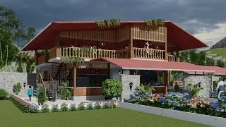 Farmhouse Exterior 3D Elevation & Interior Design || Ar. Om Ughade For Bharat Kurane 
