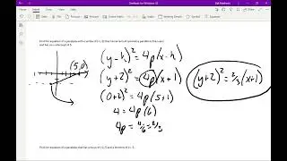Finding the Equations of Parabolas