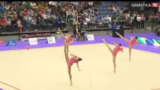 Rhythmic Gymnastics  Portimao 2025 - Brazil 2 hoops 3 balls - score 26,150