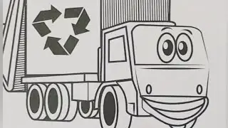 Garbage truck 🚒 art colour drawing ✍️
