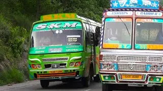 Private Bus Speed Driving In Downhill drive at dhimbam Hills @uturntrucks
