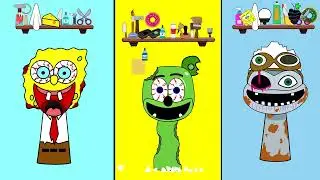 Help Us! Gummy Bear, Crazy Frog, Spongebob Transformation | Incredibox Sprunki #sprunki #incredibox