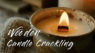 Romantic Candlelight Ambience 🕯️ Wooden Wick Crackling Sound