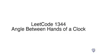 LeetCode 1344: Angle Between Hands of a Clock
