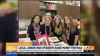 Phoenix middle school raises money for Maui selling hibiscus flower art