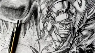Drawing Akainu (Sakazuki) From One Piece #onepiece #art #anime #artist  #drawing #sketch #draw