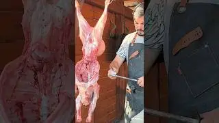 Cutting up a young lamb #cooking #chef_tony