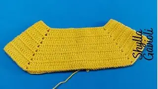 Uncinetto parte superiore vestitino bambine 3 a 6 mese passo a passo tutorial