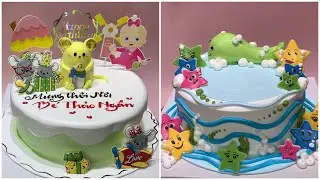 Decorate Blue Ocean ice cream cake - Trang trí bánh kem Đại Dương Xanh - DieuLinh Cake