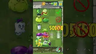 PvZ 2  - Four Cell Attack - Ghost Pepper Plants & Other Plant Teams Vs 40 Animal Zombies #shorts