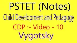 Child development and pedagogy Vygotsky Pstet Notes in punjabi video 10 CDP