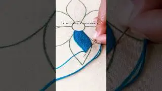 Easy hand embroidery tutorial #shorts #trending #stitch #embroidery #ytshorts #leafstitch