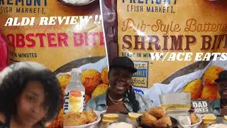 ALDI LOBSTER & SHRIMP BITES COLLAB REVIEW W/ @AceEats !!!