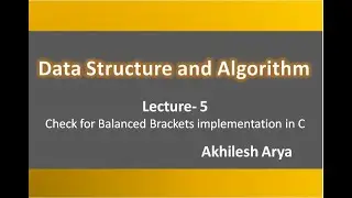 L5- Balanced Brackets Program in C language