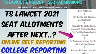 TS LAWCET 2021 after seat allotment//Online Self Reporting//College Reporting//tuition fee payment.!