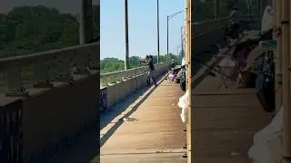NYC Bridge Fishing BIG New York City #nycfishing #bridgefishing #surfcasting #bridge #metallica #nyc