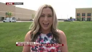 Live shot: Body found in Fargo retention pond