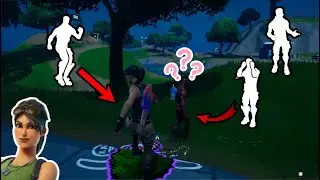 Default Skin Copies Players Emotes in Party Royale ( Rare Emotes)