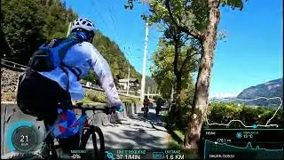 40 minute Indoor Cycling Workout Austria Alps Lake Tour Garmin 4K Video