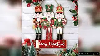 Merry Christmas Decorations Wooden Sign Festival Nutcracker Ornament Set Xmas Decor Happy New Year D