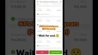 My Mutual Fund Portfolio Return Paytm Money #mutualfund #sip #invest #paytmmoney #axismutualfund