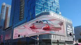 Porsche Taycan 3D Billboard Campaign Los Angeles