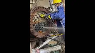 Hydrojetting exchanger tube bundle 😍 #shorts #viral #short #shortvideo #youtubeshorts