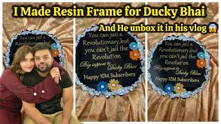 I made Resin Art Frame for @DuckyBhai  | 10M Subscribers soon on YouTube 😱