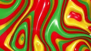 Loopable Candy Color Swirl | Red Green Yellow Abstract Background 4K