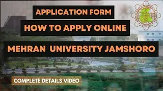 Mehran University Online Admission Form Fill Up | How To Apply Online Mehran University Form