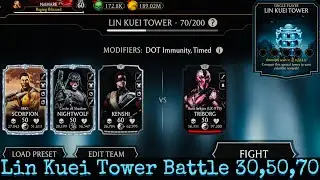 Lin Kuei Tower Boss Battle 70 & 30,50 Fight + Reward MK Mobile