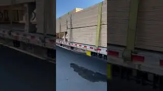 Securing a lumber load for the 1st time #flatbedtrucking #trucking #stepdeck #construction #flatbed