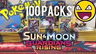100 Guardians Rising Booster Packs - Pokemon Cards - Dollar Tree Booster Packs
