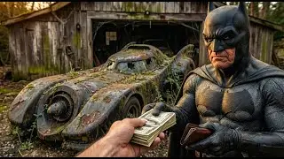 ASMR Restoration of a Jet Black 1989 Batmobile | From Abandoned to Showroom Shine