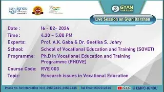 Research issues in Vocational Education