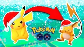 Evolving christmas Pikachu into a christmas Raichu