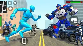 Police 👮‍♂️💥 के सामने Robot 🤖 का Open World Power Mode 😱