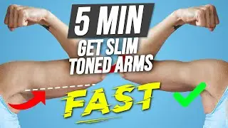 5 Minute Toned Arms Home Workout- Quick Fit Fun Fat Burning Exercises No Equipment Needed