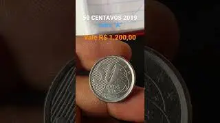 A MAIS RARA E VALIOSA DE TODAS! 50 CENTAVOS 2019 LETRA &ldquo;A&rdquo; DE OLHO NO SEU TROCO. #deolhonotroco