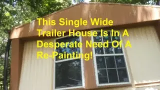 Priming Metal Siding On Single Wide Trailer House with Airless Paint Sprayer (1 Of 2)
