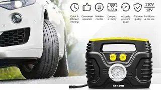 Kensun Portable Air Compressor Pump for Car 12V DC and Home 110V AC Swift Performance