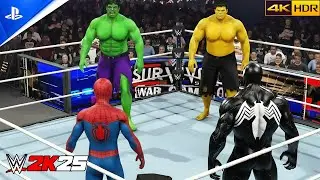 Человек-паук и Веном против Халка и Жёлтого Халка | Командный матч &mdash; WWE 2K24