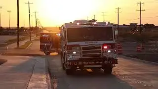 [Prosper Fire Rescue] (Q Siren + Wail) Engine 1 and Medic 1 responding to a Injuried Person.