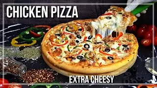 Iftar special Chicken Pizza - How to make chicken pizza at home