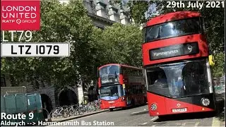 RATP London: LT79 on Route 9 to Hammersmith (UK Bus Timelapse #27)