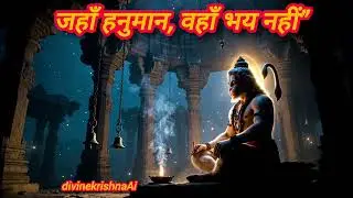 Powerful Hanuman Chalisa | Temple Meditation Music | DivineKrishnaAI #lofi