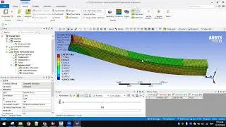 Drawing T-section Beam using Solidworks and stress analysis using  ansys workbench  تحليل جائز