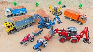 JCB Toys Long Video | JCB Toy Digging Sand & Loading Dump Truck | Kids Toy Fun