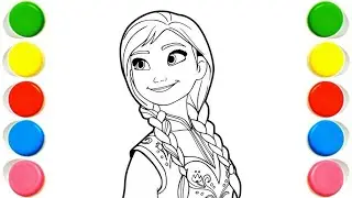 Как нарисовать милую принцессу Эльзу из мультфильма «Холодное сердце» от Disney: рисование и раск...