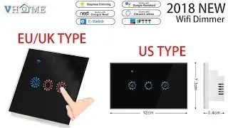 vhome wifi dimmer wall touch switch Home automation Home renovation Work with fan light bulb